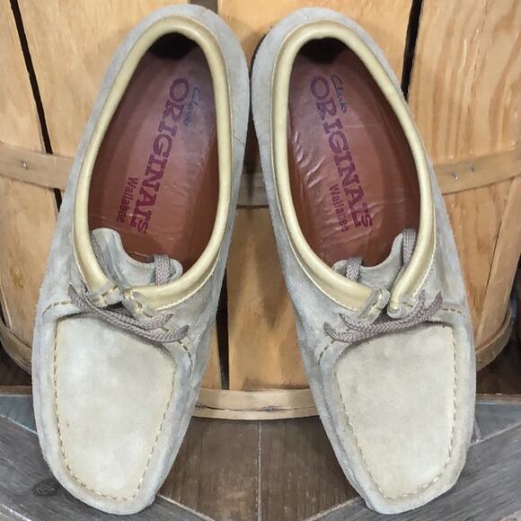 Clarks Originals Wallabee Low Sand Suede Lace-Up Mocs Loafers Womens Size 8.5 - Picture 9 of 11